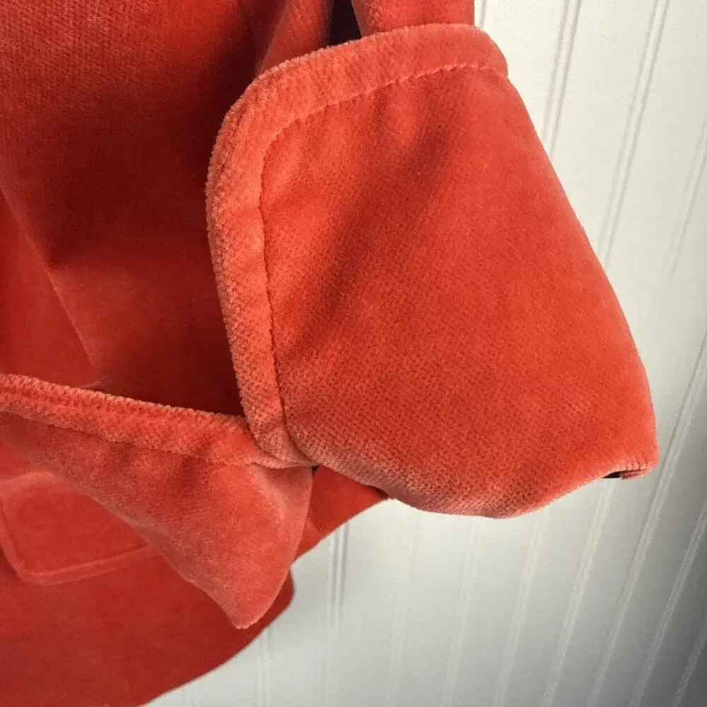 J Crew Velvet Women Cotton Red Holiday Blazer Jacket Aprox. size 8 Plz Measure!